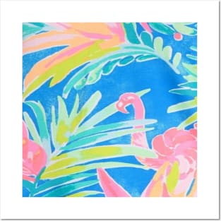 Bright Flamingo Print Posters and Art